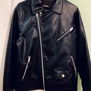 Express leather jacket black